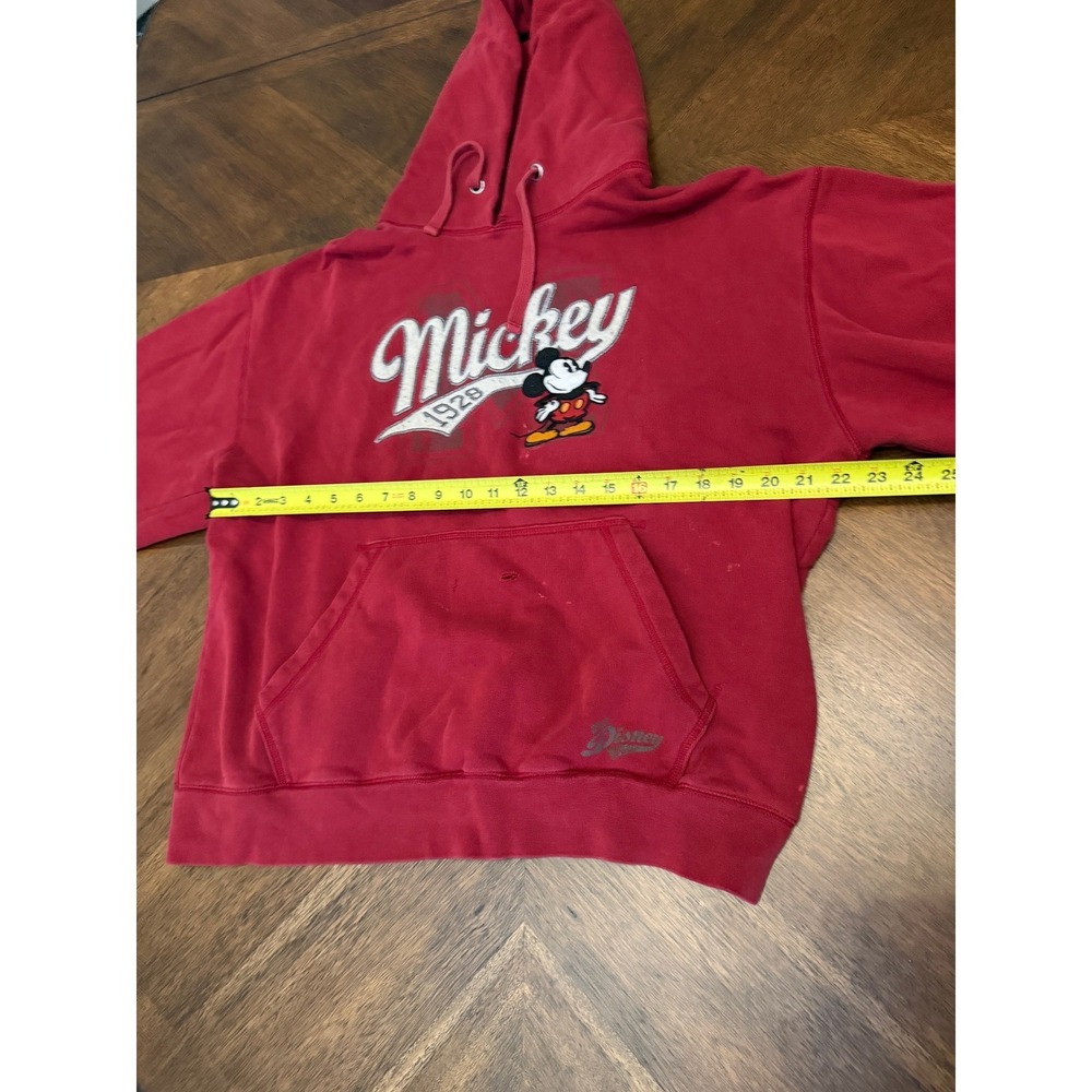Walt Disney World Mickey Mouse 1928 Red Hoodie Pullover Sweatshirt Mens Large - Picture 7 of 8